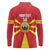 Custom North Macedonia Football Long Sleeve Polo Shirt Risovi Napred Makedonija!