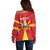 Custom North Macedonia Football Off Shoulder Sweater Risovi Napred Makedonija!
