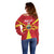 Custom North Macedonia Football Off Shoulder Sweater Risovi Napred Makedonija!