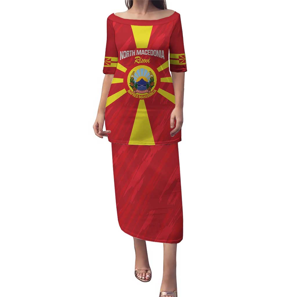 Custom North Macedonia Football Puletasi Risovi Napred Makedonija!