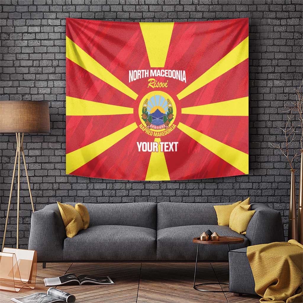 Custom North Macedonia Football Tapestry Risovi Napred Makedonija!