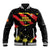 Custom North Macedonia Football Baseball Jacket Go Champions Grunge Style