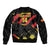 Custom North Macedonia Football Bomber Jacket Go Champions Grunge Style