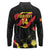 Custom North Macedonia Football Long Sleeve Polo Shirt Go Champions Grunge Style