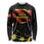 Custom North Macedonia Football Long Sleeve Shirt Go Champions Grunge Style