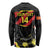 Custom North Macedonia Football Long Sleeve Shirt Go Champions Grunge Style