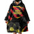 Custom North Macedonia Football Wearable Blanket Hoodie Go Champions Grunge Style