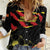 Custom North Macedonia Football Women Casual Shirt Go Champions Grunge Style