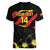 Custom North Macedonia Football Women V-Neck T-Shirt Go Champions Grunge Style