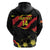 Custom North Macedonia Football Zip Hoodie Go Champions Grunge Style