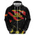 Custom North Macedonia Football Zip Hoodie Go Champions Grunge Style