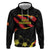 Custom North Macedonia Football Zip Hoodie Go Champions Grunge Style