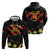 Custom North Macedonia Football Zip Hoodie Go Champions Grunge Style