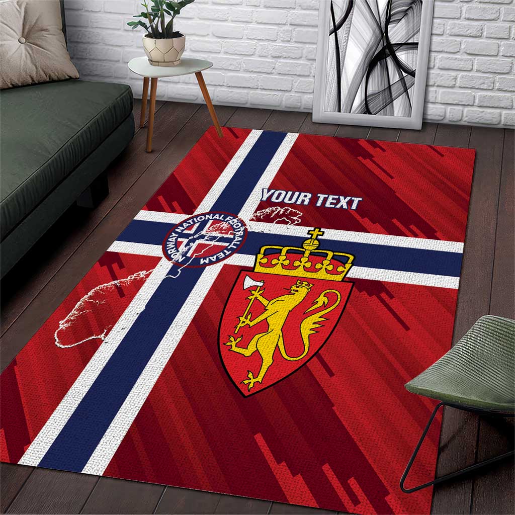 Custom Norway Football Area Rug Come On Kongeriket Norge