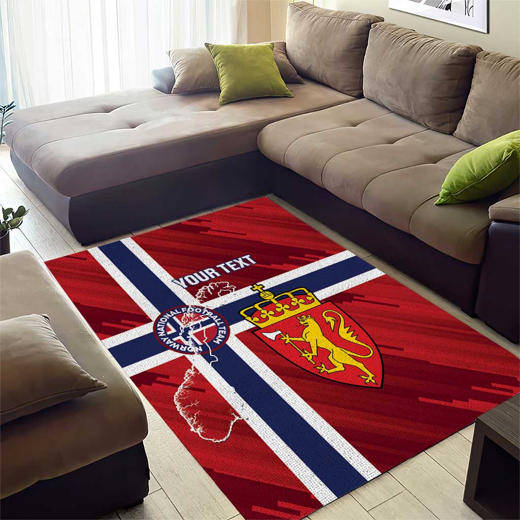 Custom Norway Football Area Rug Come On Kongeriket Norge