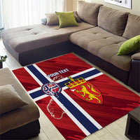 Custom Norway Football Area Rug Come On Kongeriket Norge