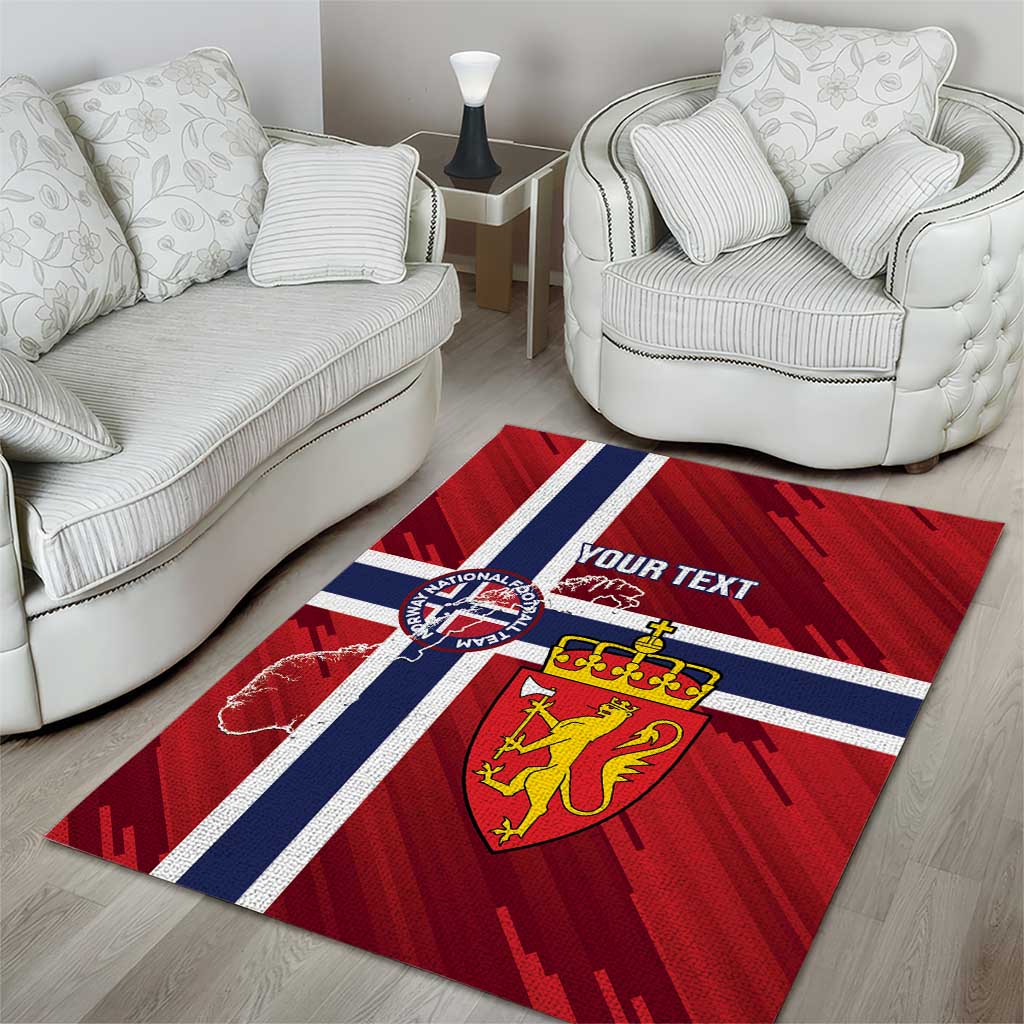 Custom Norway Football Area Rug Come On Kongeriket Norge