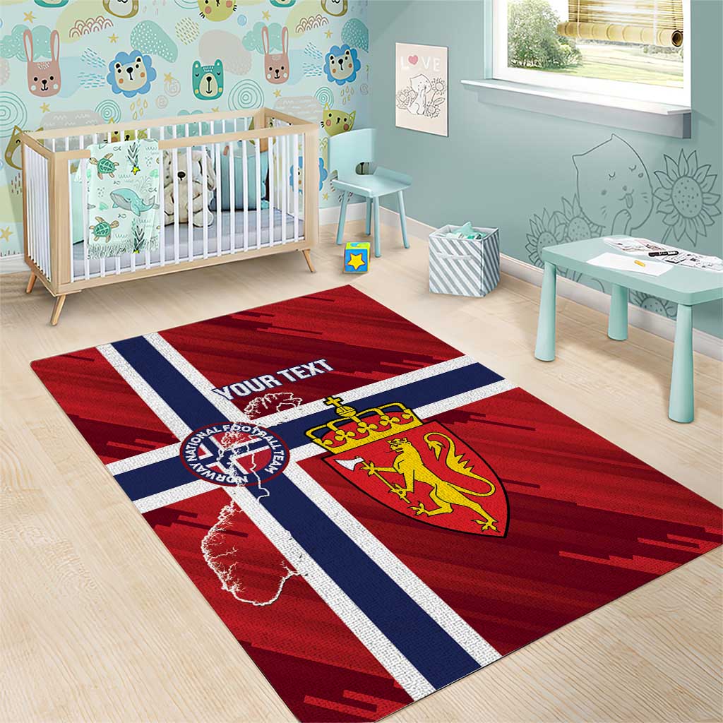 Custom Norway Football Area Rug Come On Kongeriket Norge