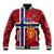 Custom Norway Football Baseball Jacket Come On Kongeriket Norge