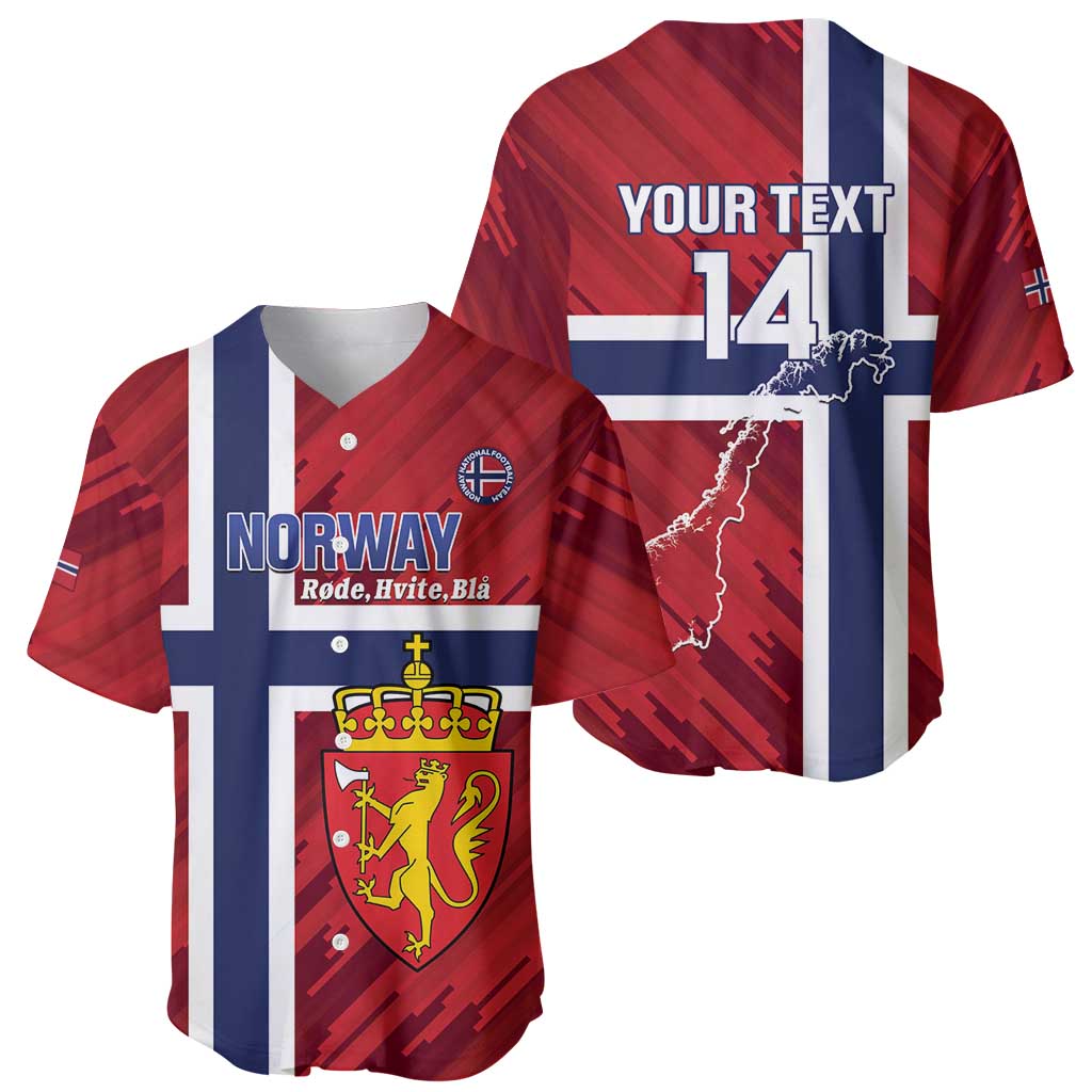 Custom Norway Football Baseball Jersey Come On Kongeriket Norge