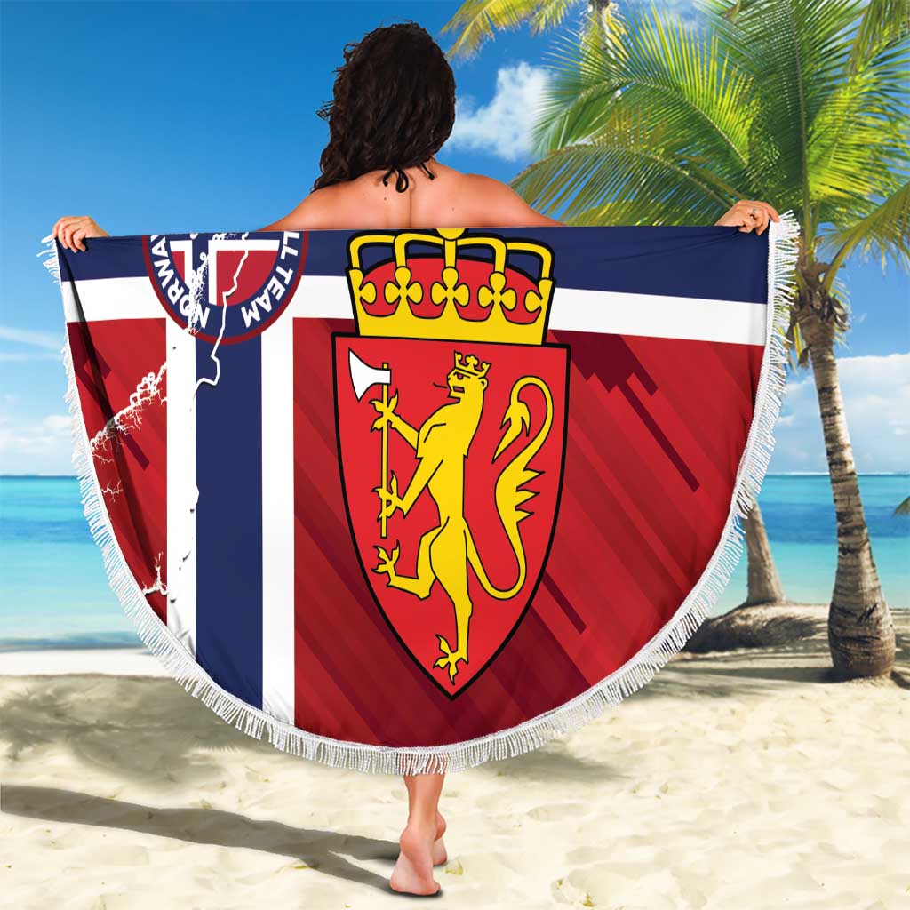 Custom Norway Football Beach Blanket Come On Kongeriket Norge