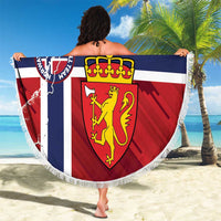 Custom Norway Football Beach Blanket Come On Kongeriket Norge