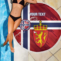 Custom Norway Football Beach Blanket Come On Kongeriket Norge