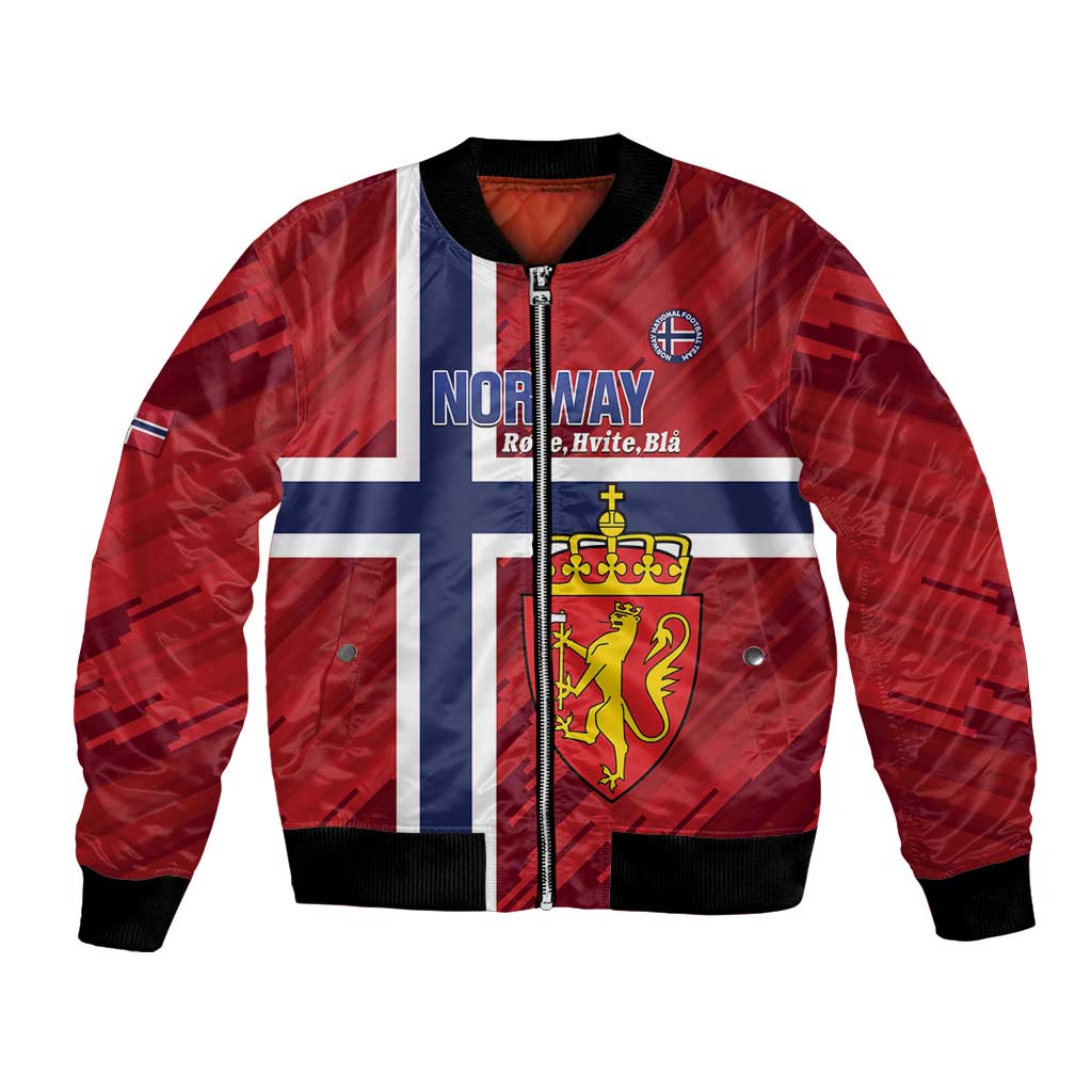 Custom Norway Football Bomber Jacket Come On Kongeriket Norge