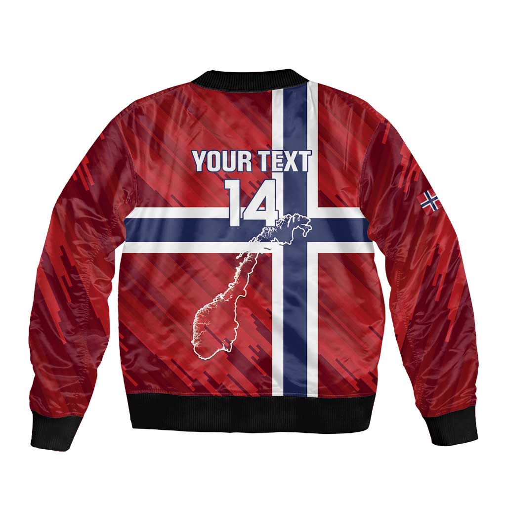 Custom Norway Football Bomber Jacket Come On Kongeriket Norge