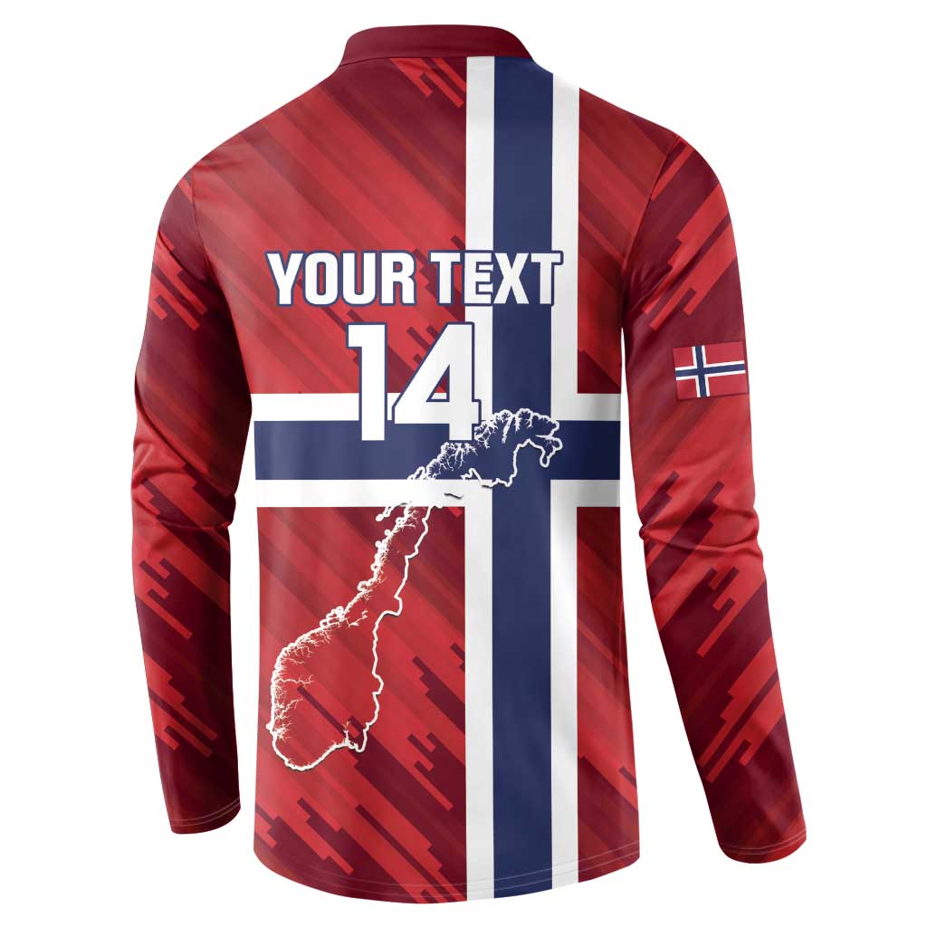Custom Norway Football Button Sweatshirt Come On Kongeriket Norge