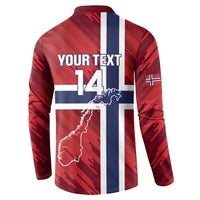 Custom Norway Football Button Sweatshirt Come On Kongeriket Norge