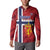 Custom Norway Football Button Sweatshirt Come On Kongeriket Norge
