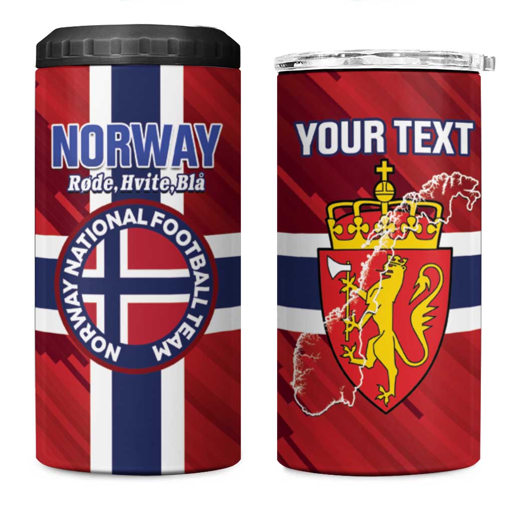 Custom Norway Football 4 in 1 Can Cooler Tumbler Come On Kongeriket Norge