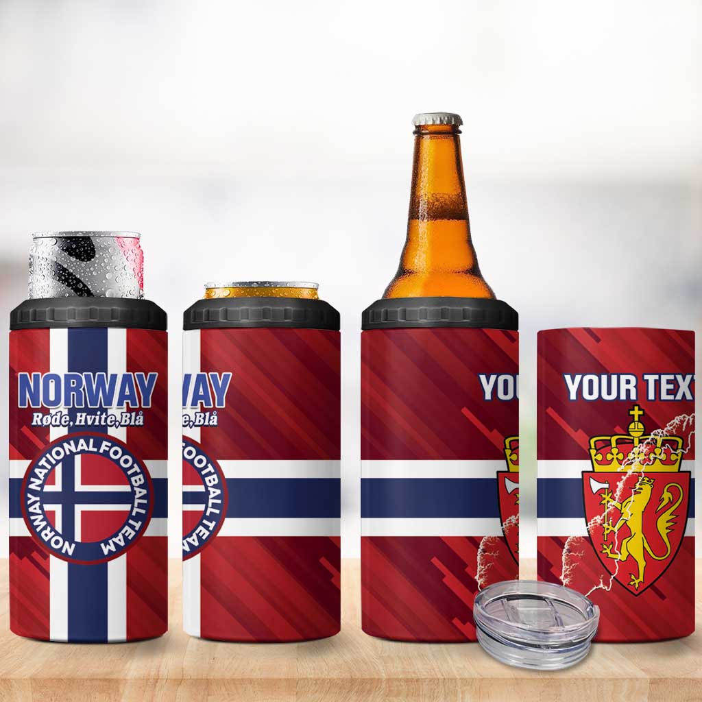 Custom Norway Football 4 in 1 Can Cooler Tumbler Come On Kongeriket Norge