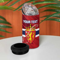 Custom Norway Football 4 in 1 Can Cooler Tumbler Come On Kongeriket Norge
