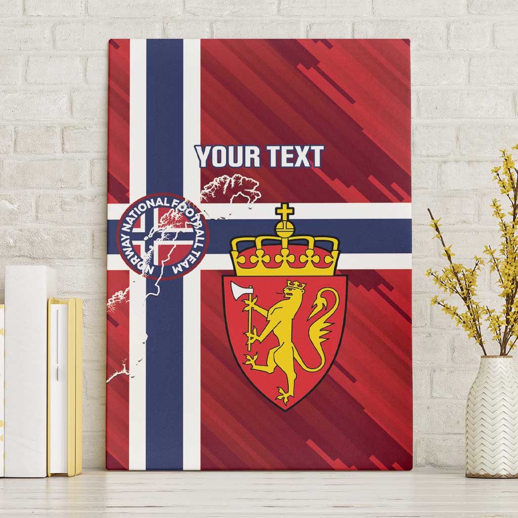 Custom Norway Football Canvas Wall Art Come On Kongeriket Norge
