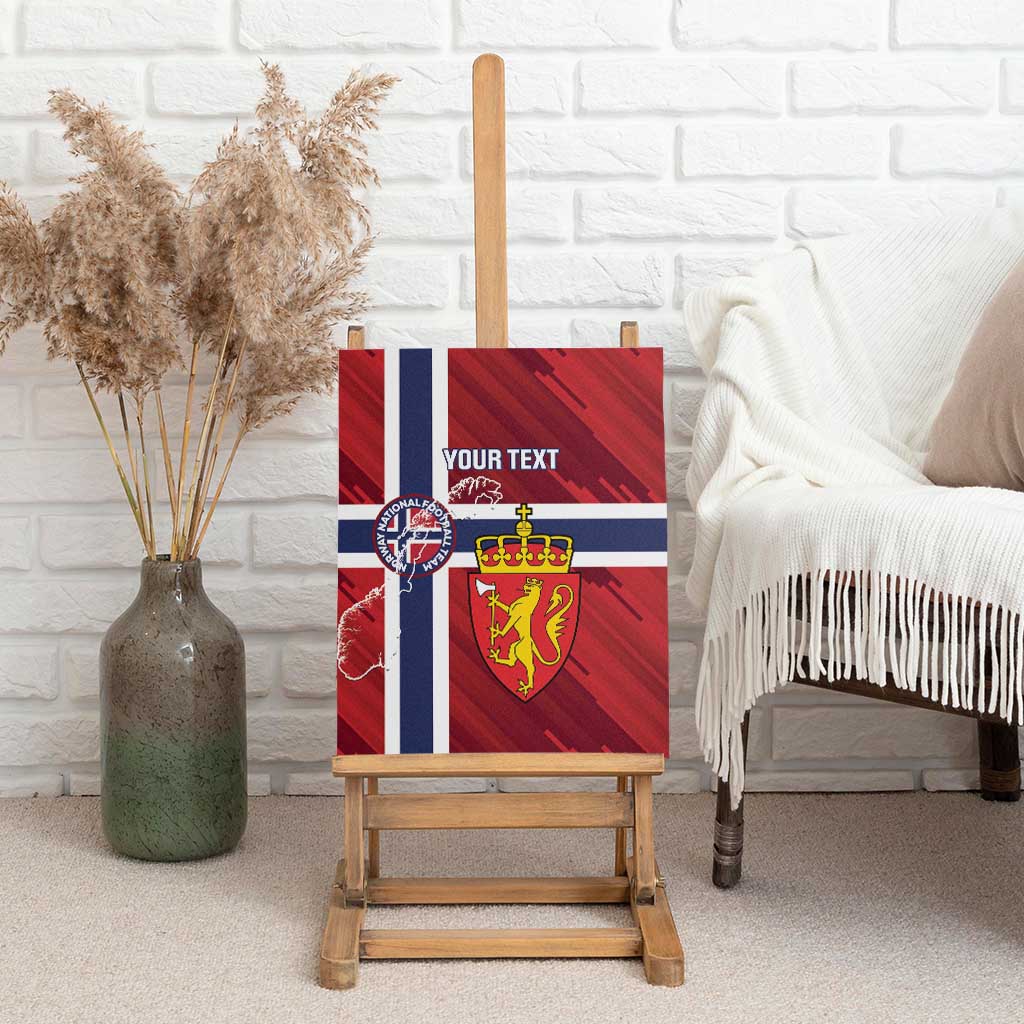 Custom Norway Football Canvas Wall Art Come On Kongeriket Norge
