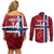 Custom Norway Football Couples Matching Off Shoulder Short Dress and Long Sleeve Button Shirt Come On Kongeriket Norge