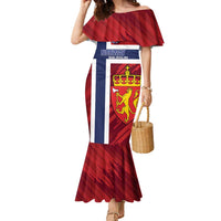 Custom Norway Football Family Matching Mermaid Dress and Hawaiian Shirt Come On Kongeriket Norge