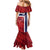 Custom Norway Football Family Matching Mermaid Dress and Hawaiian Shirt Come On Kongeriket Norge