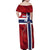 Custom Norway Football Family Matching Off Shoulder Maxi Dress and Hawaiian Shirt Come On Kongeriket Norge