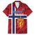 Custom Norway Football Family Matching Puletasi and Hawaiian Shirt Come On Kongeriket Norge