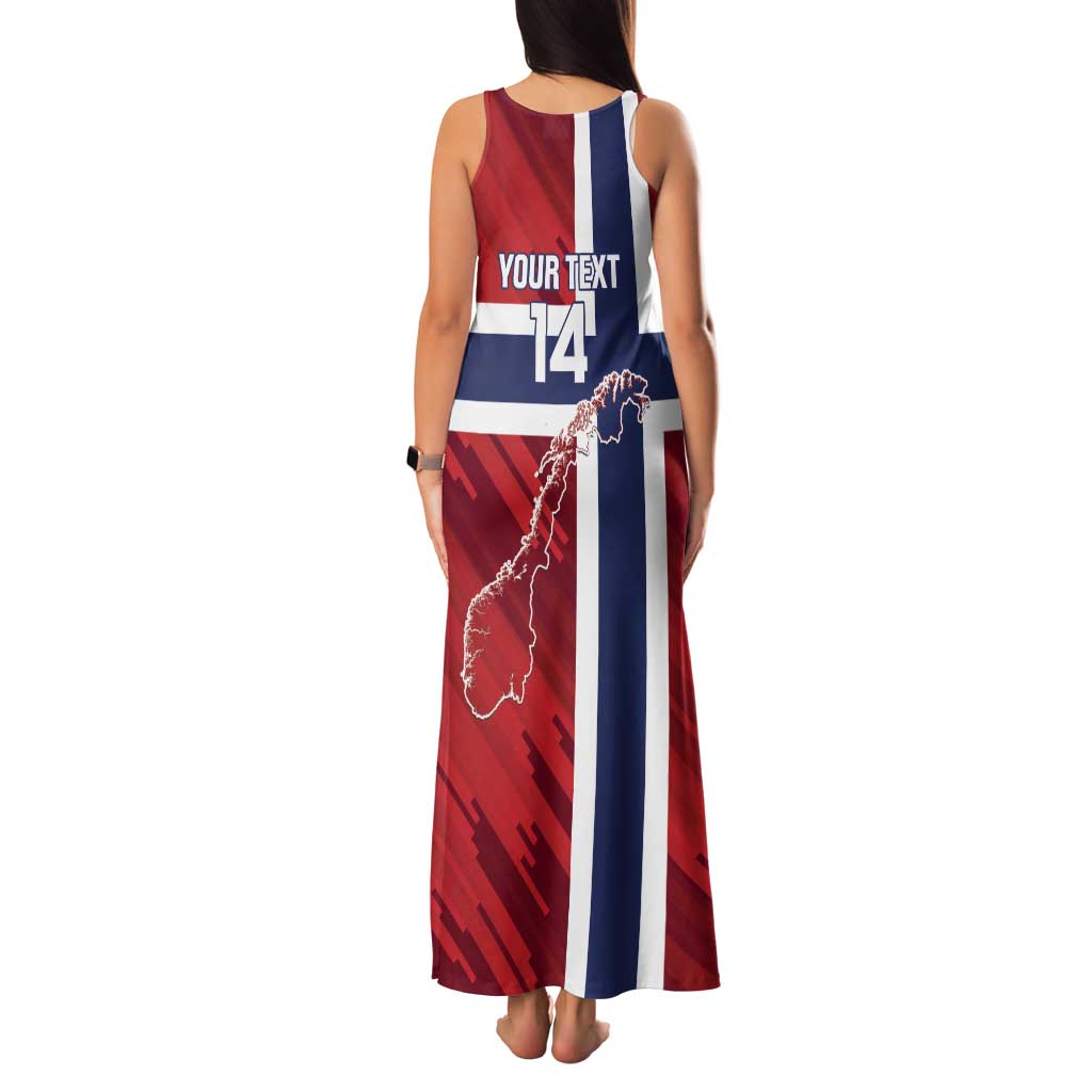 Custom Norway Football Family Matching Tank Maxi Dress and Hawaiian Shirt Come On Kongeriket Norge