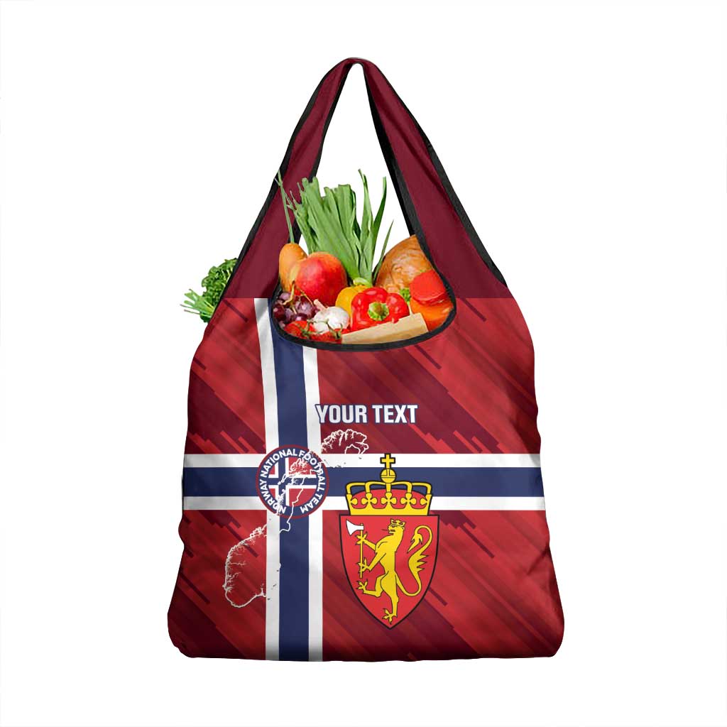 Custom Norway Football Grocery Bag Come On Kongeriket Norge