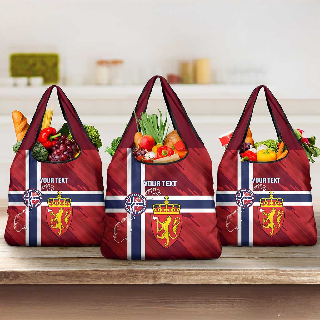Custom Norway Football Grocery Bag Come On Kongeriket Norge