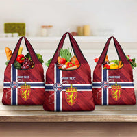 Custom Norway Football Grocery Bag Come On Kongeriket Norge
