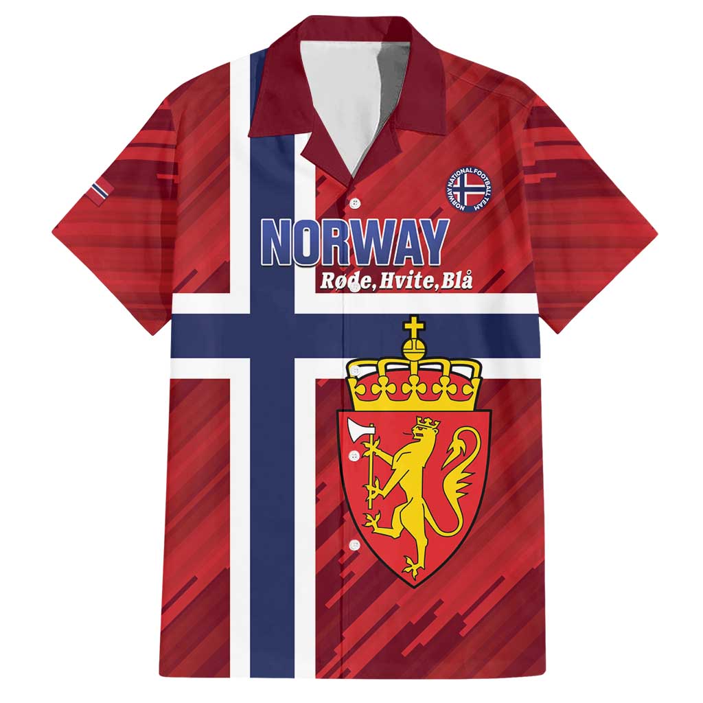Custom Norway Football Hawaiian Shirt Come On Kongeriket Norge