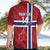 Custom Norway Football Hawaiian Shirt Come On Kongeriket Norge