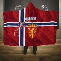 Custom Norway Football Hooded Blanket Come On Kongeriket Norge