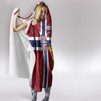 Custom Norway Football Hooded Blanket Come On Kongeriket Norge